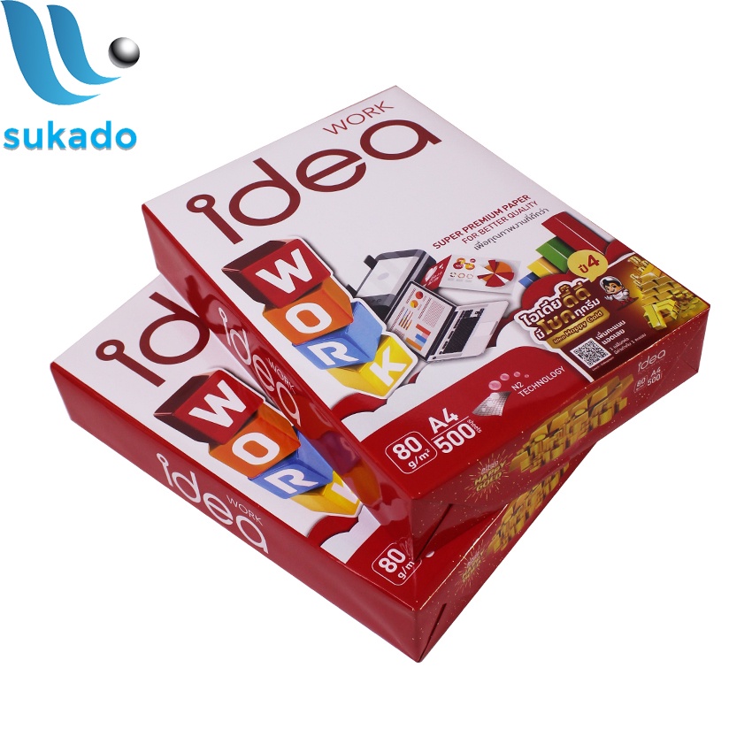 Giấy in A4 Idea 80gsm dày 500 tờ nhập khẩu Thái Lan SUKADO