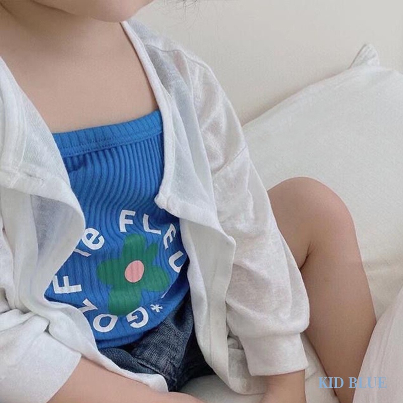 Áo Hai Dây Họa Tiết Hoa Cúc Thời Trang Hàn Quốc Dễ Thương Cho Bé Gái