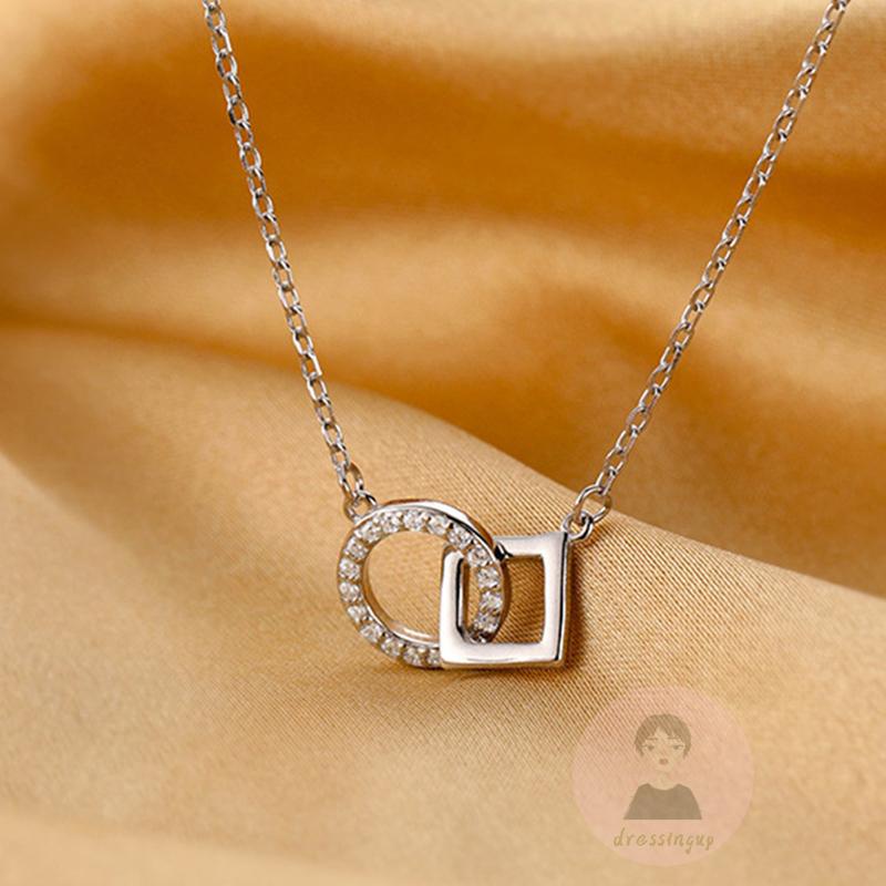 Vòng Tay/Vòng Cổ Thiết Kế Đơn Giản Màu Bạc Mở Rộng Cho Nữ
