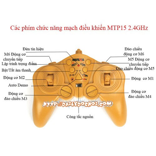 Bộ sản phẩm mạch thu phát 2.4GHZ 15 kênh chế tạo xe công trình và các loại tàu,xe điều khiển từ xa