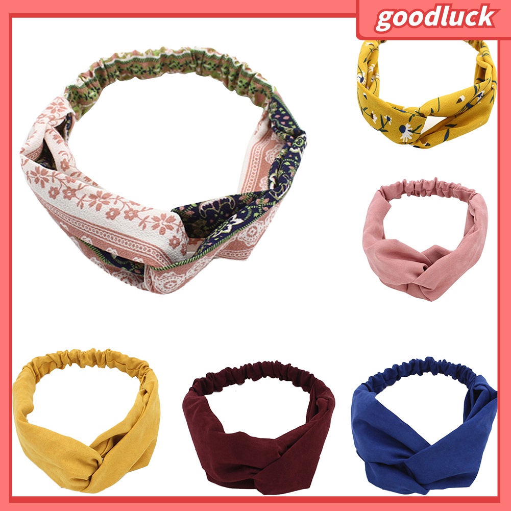 Băng Đô Vải Màu Trơn Xinh Xắn Cho Nữ