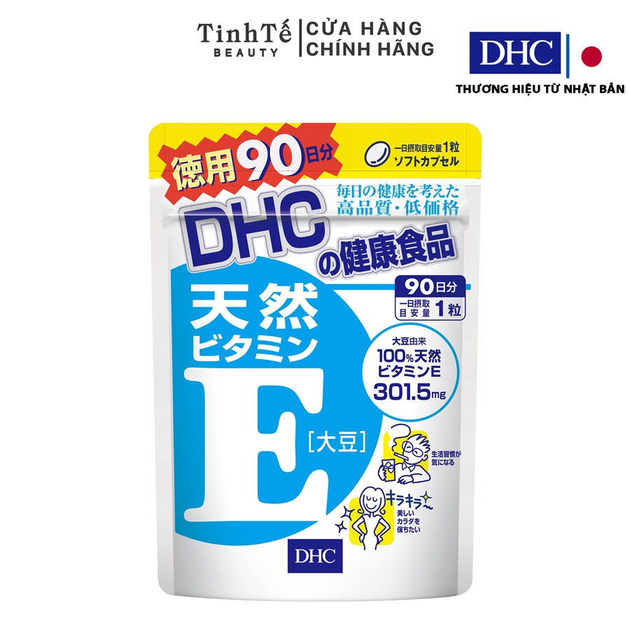 Viên uống DHC bổ sung Vitamin E tự nhiên giúp bảo vệ sức khỏe 90 viên