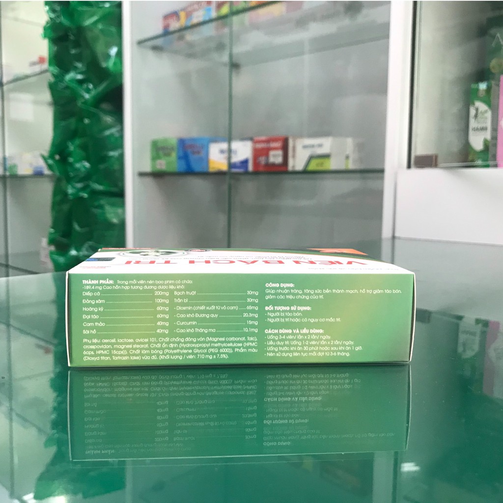 Vien Bách Tri – Hỗ trợ giảm táo bón, tăng sức bền thành mạch, giảm các triệu chứng của trĩ nội, trĩ ngoại (30 viên)