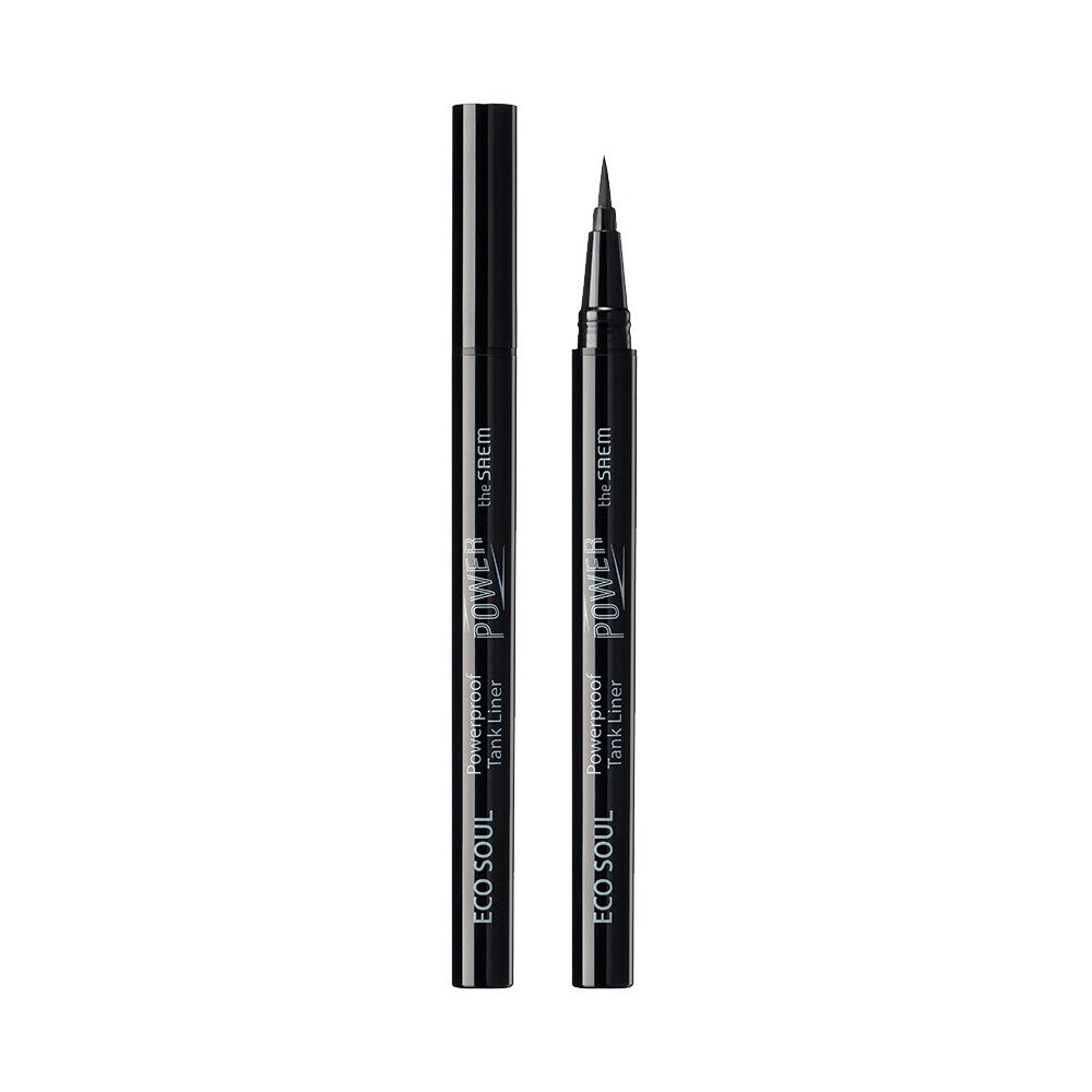 The Saem Eco Soul Powerproof Liner 01 Black Đen