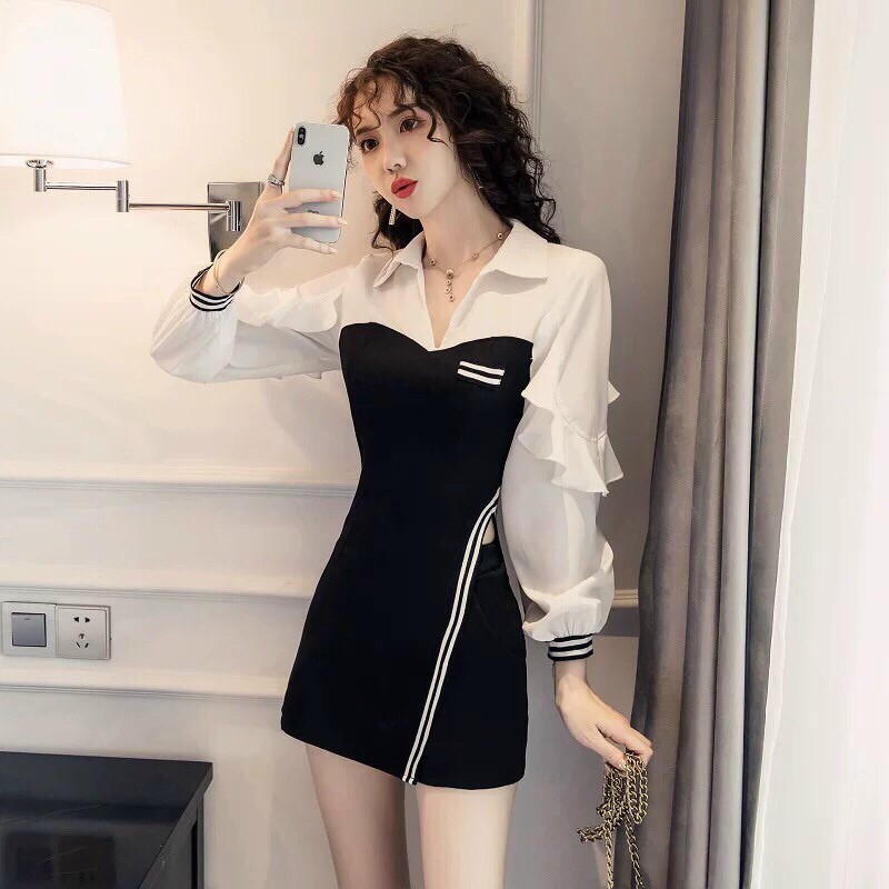 sét áo phối sơ mi + quần short
