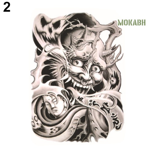 Hình Xăm Dán Tạm Thời Hình Đầu Lâu Quyến Rũ Chống Nước Có Thể Tháo Gỡ