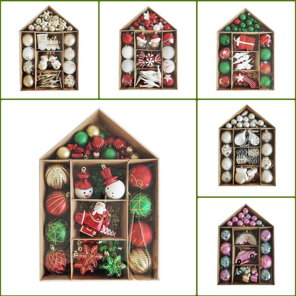 Bộ Quả Cầu Tuyết / Ông Già Noel / Bông Tuyết Nhiều Màu Trang Trí Giáng Sinh