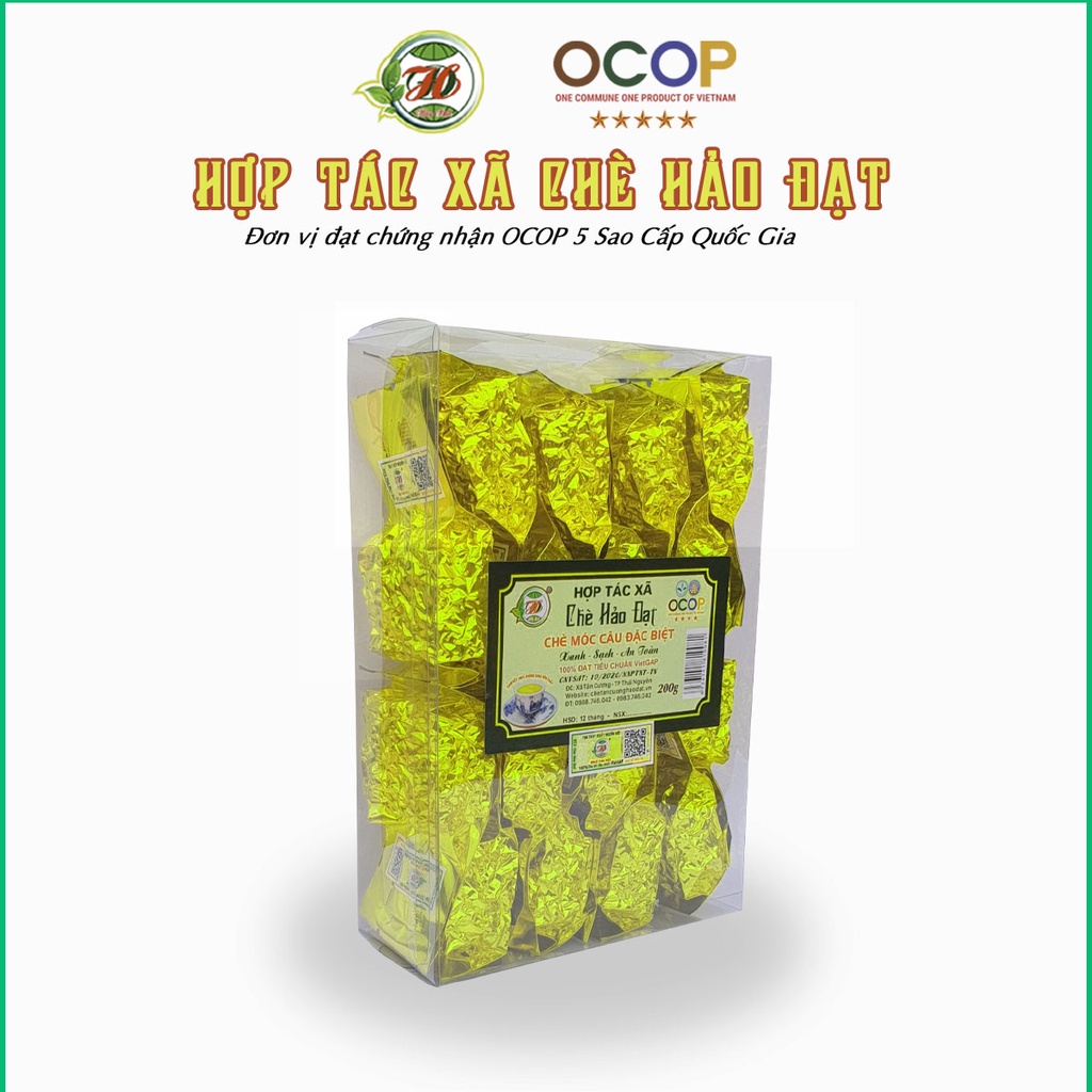 Chè Tân Cương Thái Nguyên Móc Câu Đặc Biệt Hảo Đạt Túi Ấm 200g