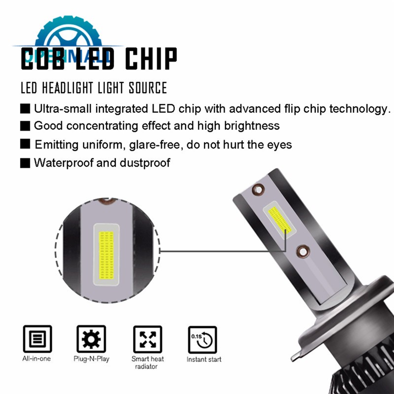 Set 2 bóng đèn LED H7 / H11 / 9005 / 9006 chuyên dụng cho xe hơi