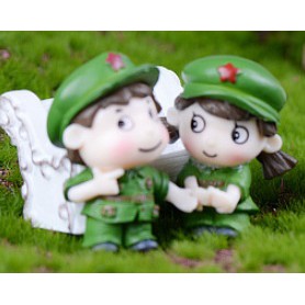 Mô hình tiểu cảnh mini 🎀 cặp đôi quân nhân