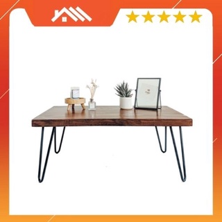 [Mã LIFEBKA5 giảm 10% tối đa 1 Triệu đơn 500k] Bàn trà gỗ thông FEGO0028 chân sắt hairpin
