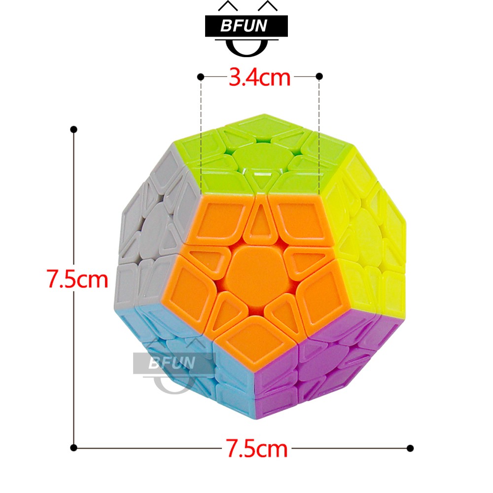 Rubik Biến Thể MEGAMINX 3x3 LOẠI TỐT (Chìm) - Rubik 12 Mặt Xoay Trơn, Đồ Chơi Phát Triển Trí Tuệ BFUN(shop có rubik 3x3)