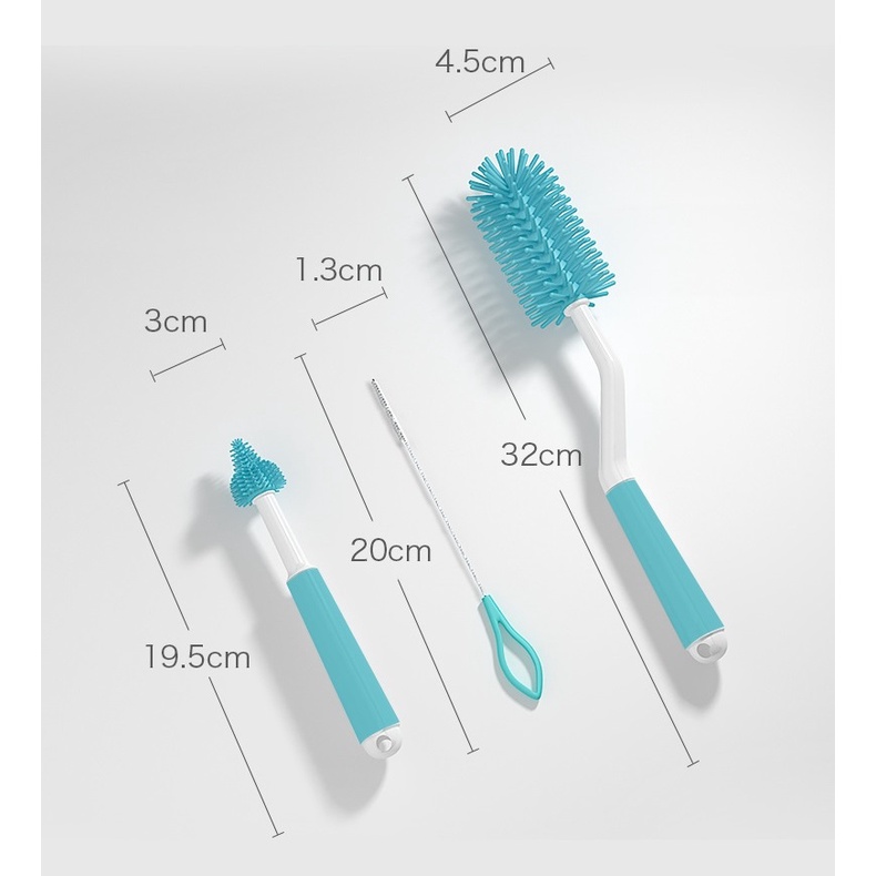 Cọ bình sữa Silicon  CAO CẤP có tay cầm xoay 360 độ dùng cho mọi loại bình
