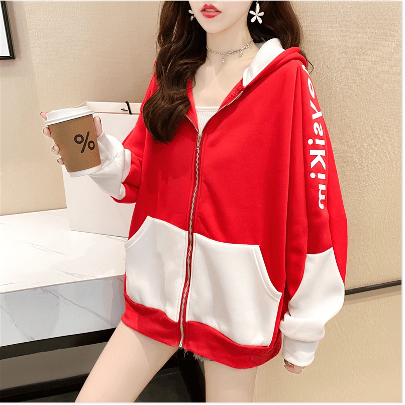 [Freeship] Áo khoác nữ form rộng, áo hoodie nữ form rộng có dây kéo Meysikim - Shop LV | BigBuy360 - bigbuy360.vn