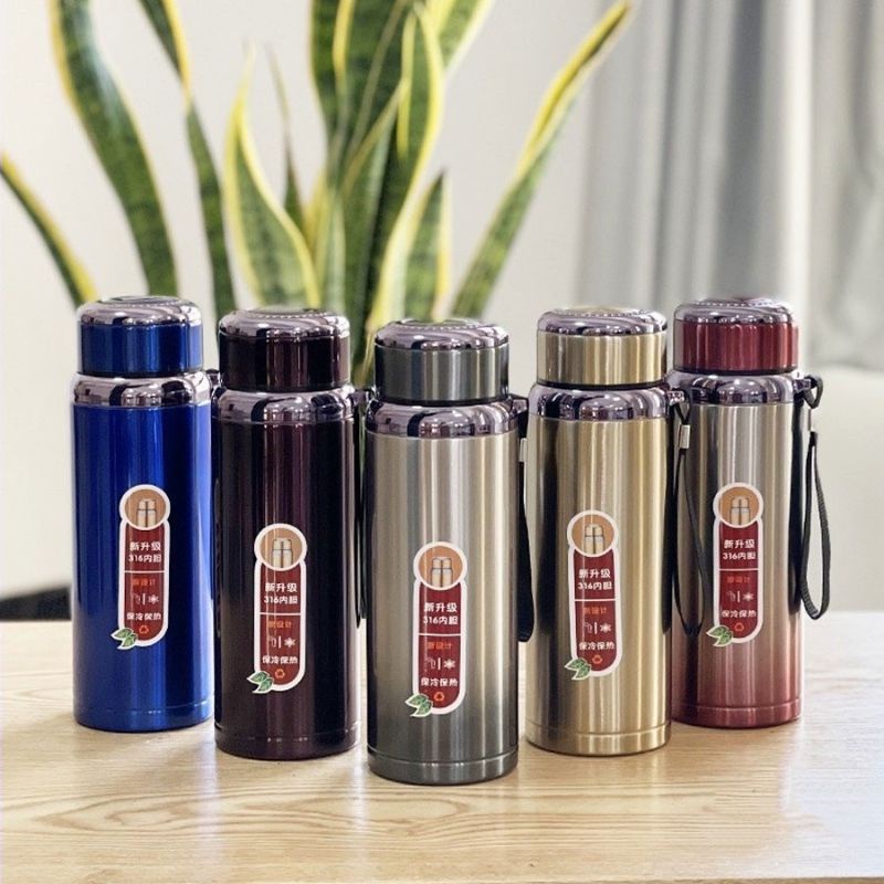 [Đang Bán Chạy] Bình Giữ Nhiệt Thép 316 Ko Rỉ 600Ml/800Ml/1000Ml Lõi Inox 304