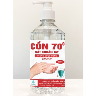 [ĐỂ BÀN] Cồn 70 độ ELAPHE (500ml) - Sát khuẩn, Sát trùng vết thương