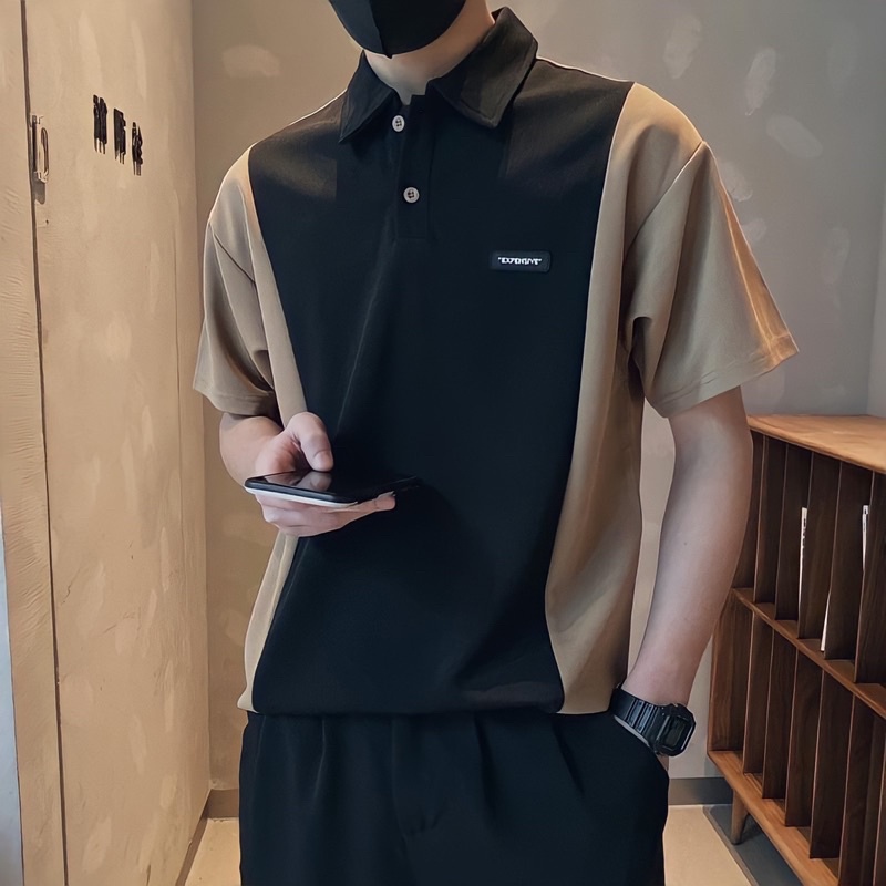 Áo polo nam chất liệu poly cá sấu cực mát, ,áo phông cổ bẻ form rộng unisex phong cách Hàn Quốc