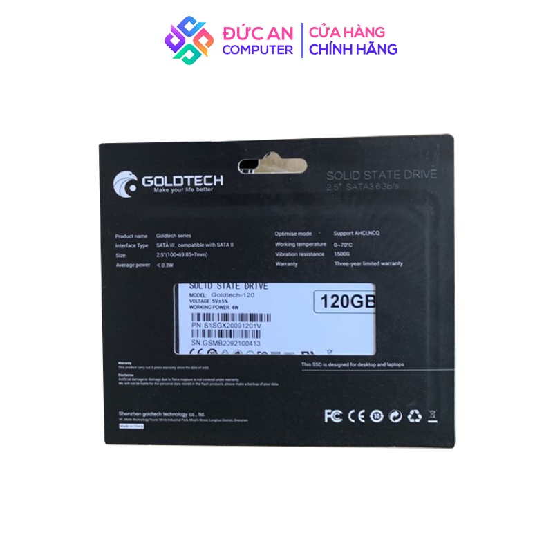 Ổ Cứng SSD GoldTech 120GB / 240GB 2.5 Inch SATA III