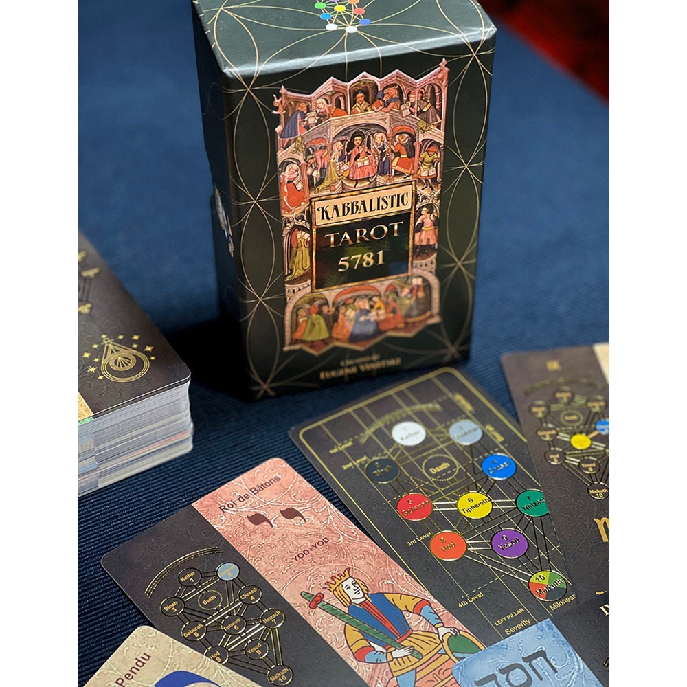 Bộ Bài Kabbalistic Tarot 5781 78 Lá Bài Tặng Đá Thanh Tẩy SB85