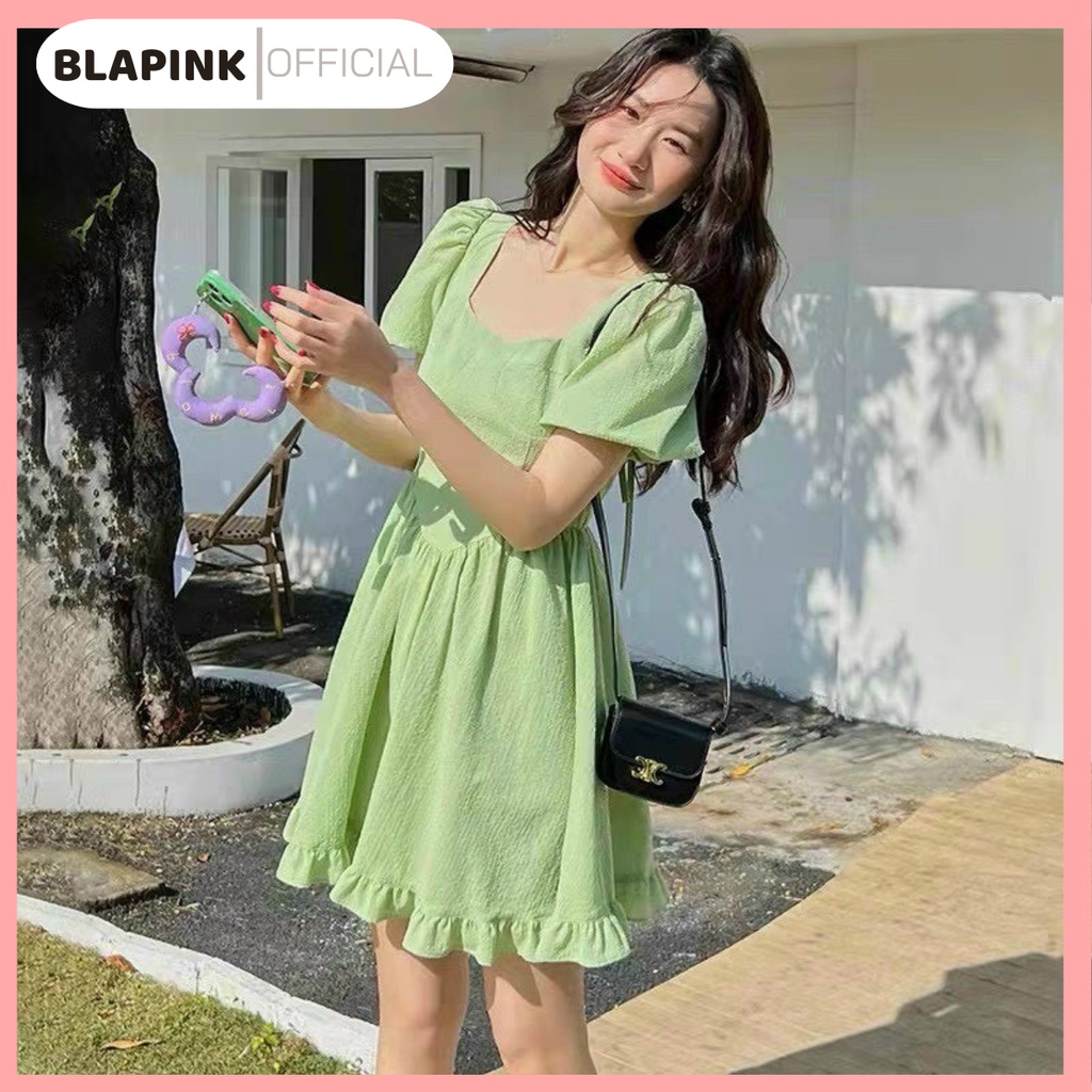 Váy Babydoll Tay Phồng Cổ Vuông Vải Xốp Xịn Xò Đi Tiệc Đi Dạo Phố RINGELA DRESS T230