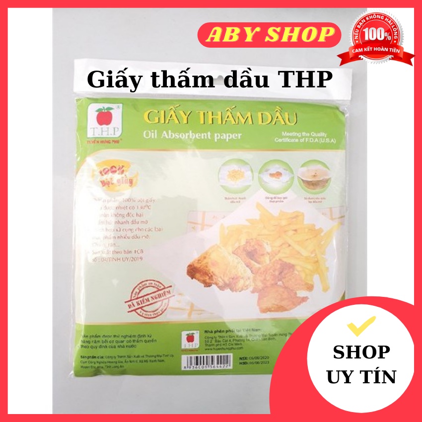 Giấy thấm dầu THP ⚡ HÀNG CAO CẤP ⚡ 20 tờ giấy thấm dầu giúp loại bỏ bủi bẩn bã nhờn hiệu quả