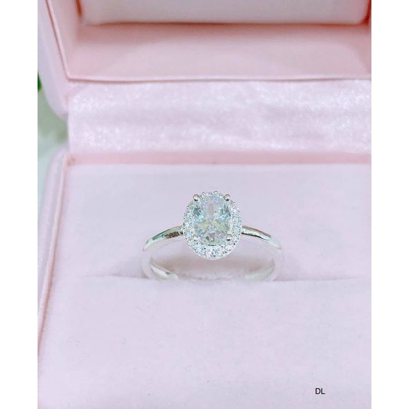 Nhẫn bạc nữ mặt gắn đá trắng kiểu dáng mới sang trọng mã N0165 - Bạc Bibi