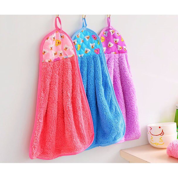 Khăn Lau Tay Lau Bát Nhà Bếp Treo Tường Siêu Thấm Nước Size Lớn