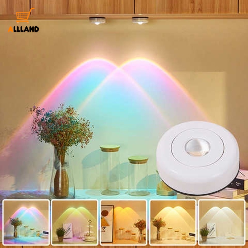 Đèn LED Tròn Nhiều Màu Sắc Gắn Tường Trang Trí Nội Thất