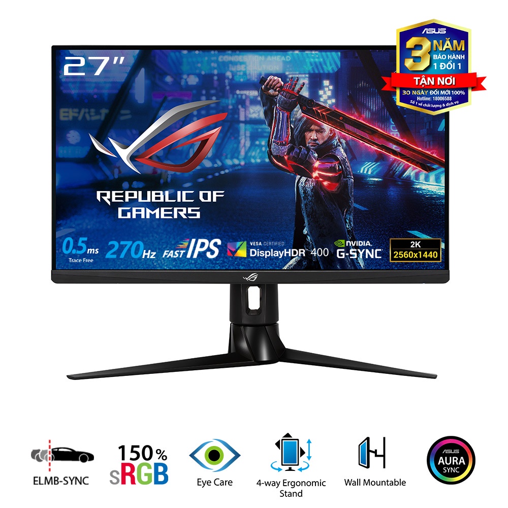 Màn Hình Máy Tính ASUS ROG Strix XG27AQM 27 Inch 2K IPS 270Hz - Hàng Chính Hãng