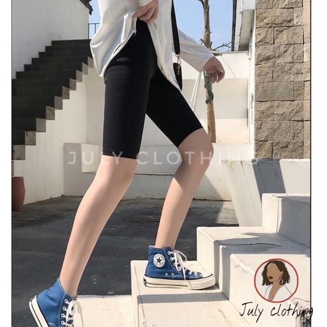 [Ảnh thật shop tự chụp] Quần legging lửng chất tăm co giãn 4 chiều QS013 nhà July
