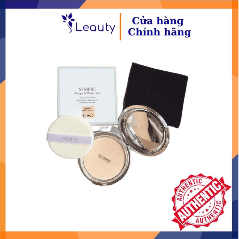 [SIÊU HOT] Phấn Phủ Geo trắng Sempre Happy &amp; Please Pact siêu mịn (22g)