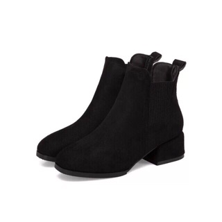 Boot chun da lộn đế 5cm