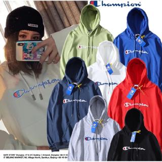 Áo Khoác Hoodie Tay Dài Thêu Chữ Champion Trẻ Trung Năng Động