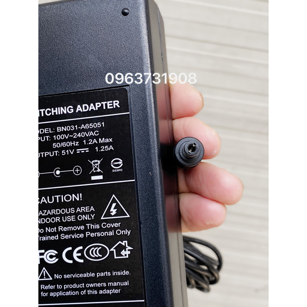 Bộ nguồn 51V-1.25A dùng cho Switch PoE Tenda TEF1105P-4-63W