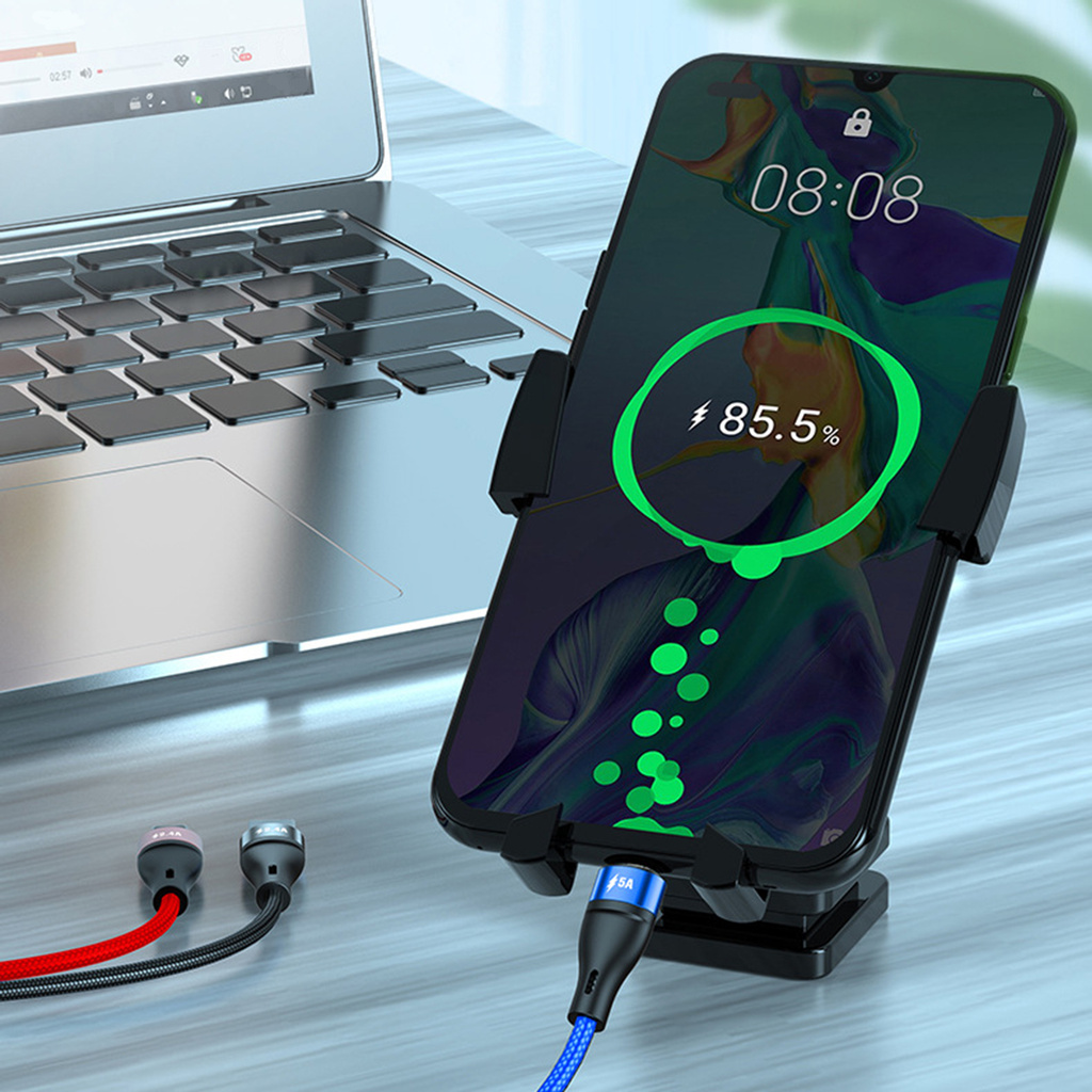 Dây Cáp Sạc Nhanh 1.2m 3 Trong 1 Micro-Usb Type-C 8 Pin 5a Tiện Dụng