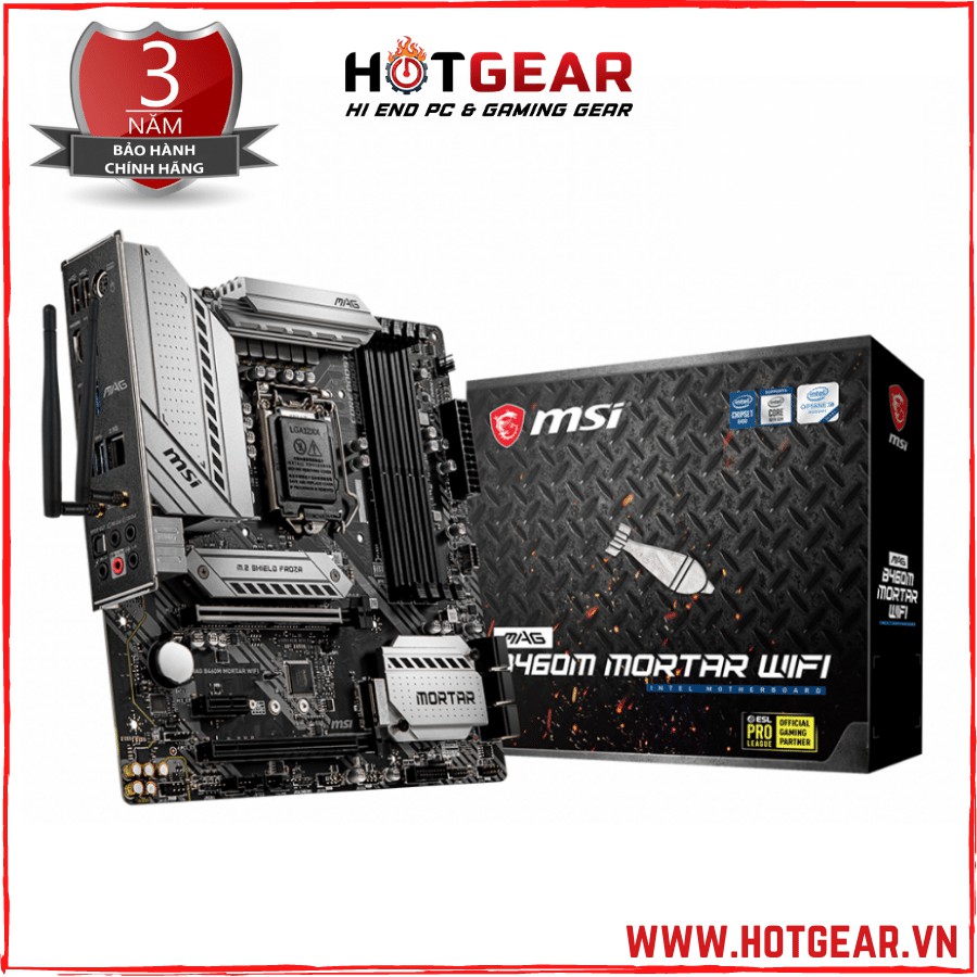 [Mã ELMSHX03 hoàn 6% xu đơn 2TR] MAINBOARD MSI MAG B460M MORTAR WIFI chính hãng bảo hành 36T