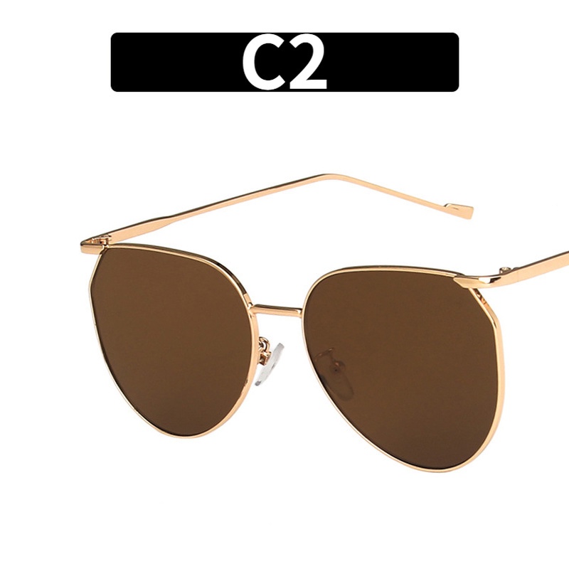 Kính Mát Chống Tia UV Màu Gradient Phong Cách Retro Thời Trang Hàn Quốc Cho Nữ