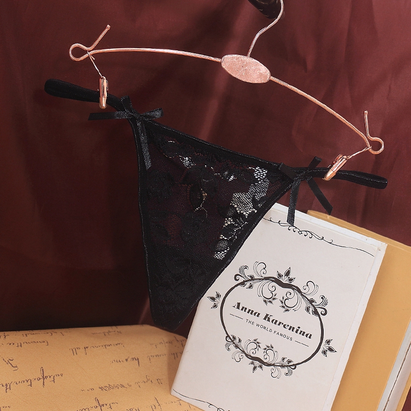 Quần lót ren lưng thấp với vòng kim loại chất lượng cao quyến rũ cho nữ 6809