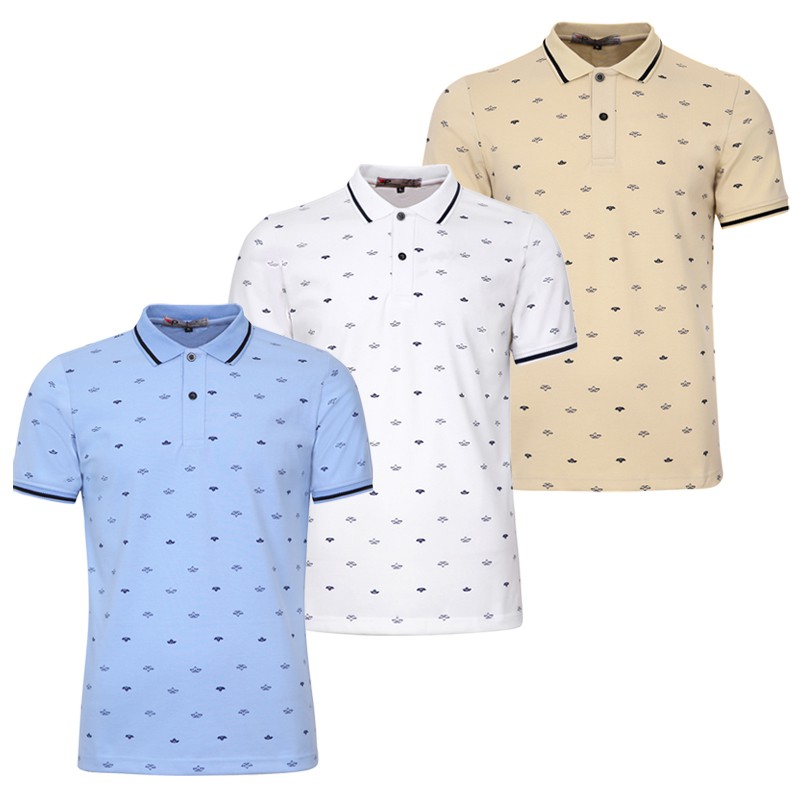 [Mã FAMALLT5 giảm 15% đơn 150K] Áo thun nam cổ bẻ Pigofashion họa tiết in thuyền bền đẹp AHT25 - N1- nhiều màu | BigBuy360 - bigbuy360.vn