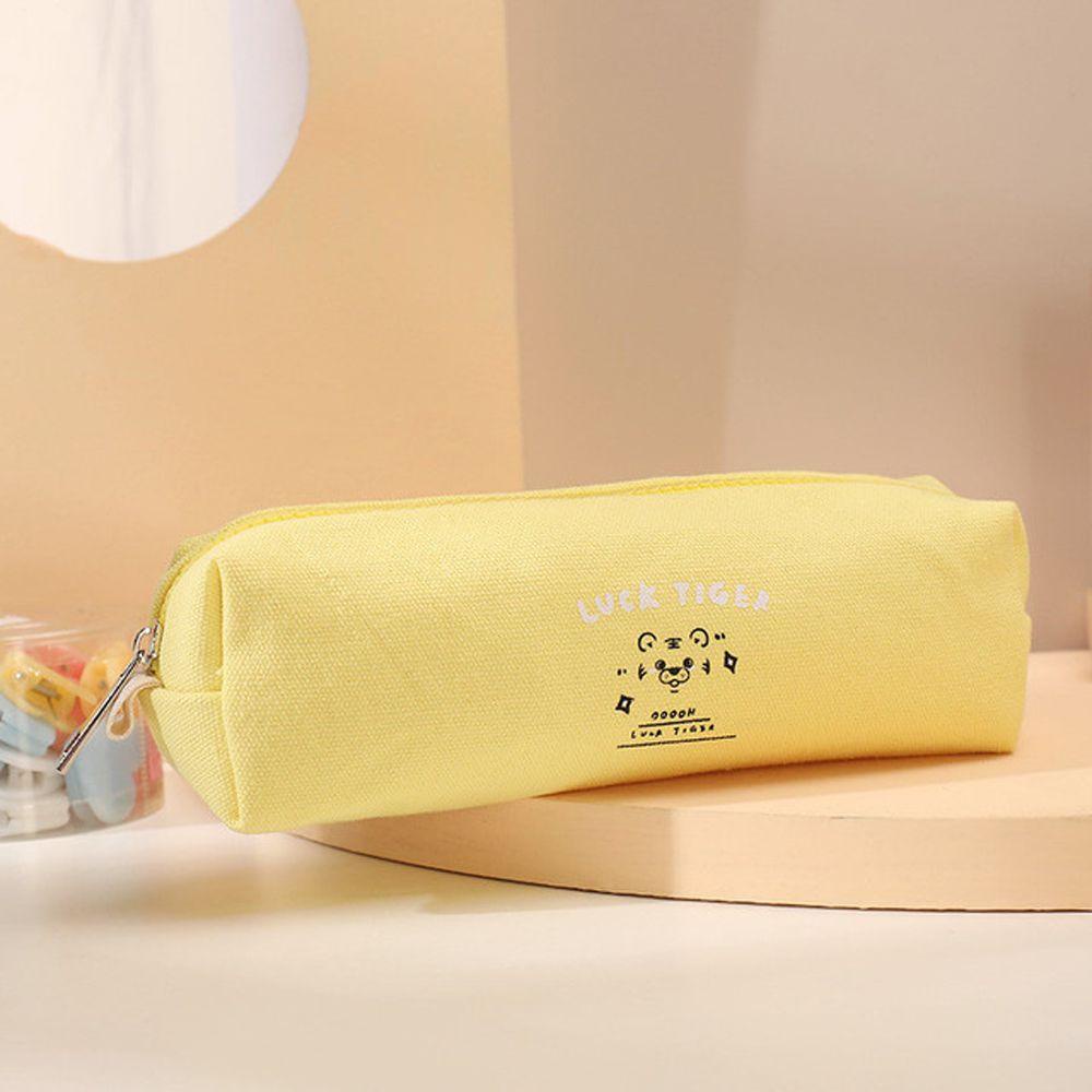 Túi Đựng Bút Bằng Vải Canvas In Hình Hổ Dễ Thương Dành Cho Học Sinh