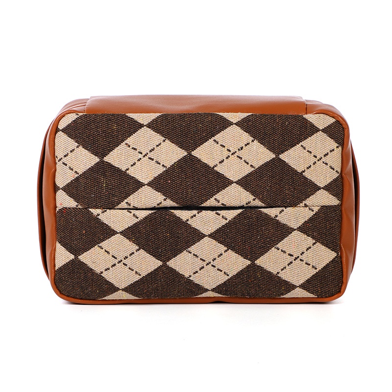 Hộp Đựng Khăn Giấy Bằng Da Gắn Ghế Ngồi Xe Hơi Tiện Dụng