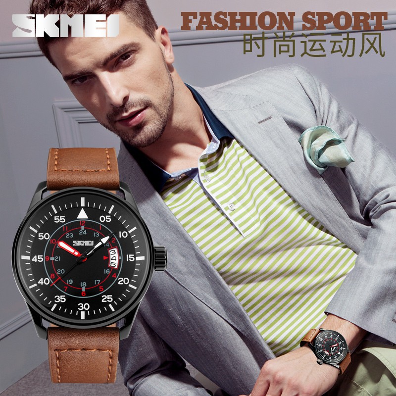 ĐỒNG HỒ NAM SKMEI 9113, DÂY DA CAO CẤP, ĐỒNG HỒ THỂ THAO Bán lẻ giá sỉ