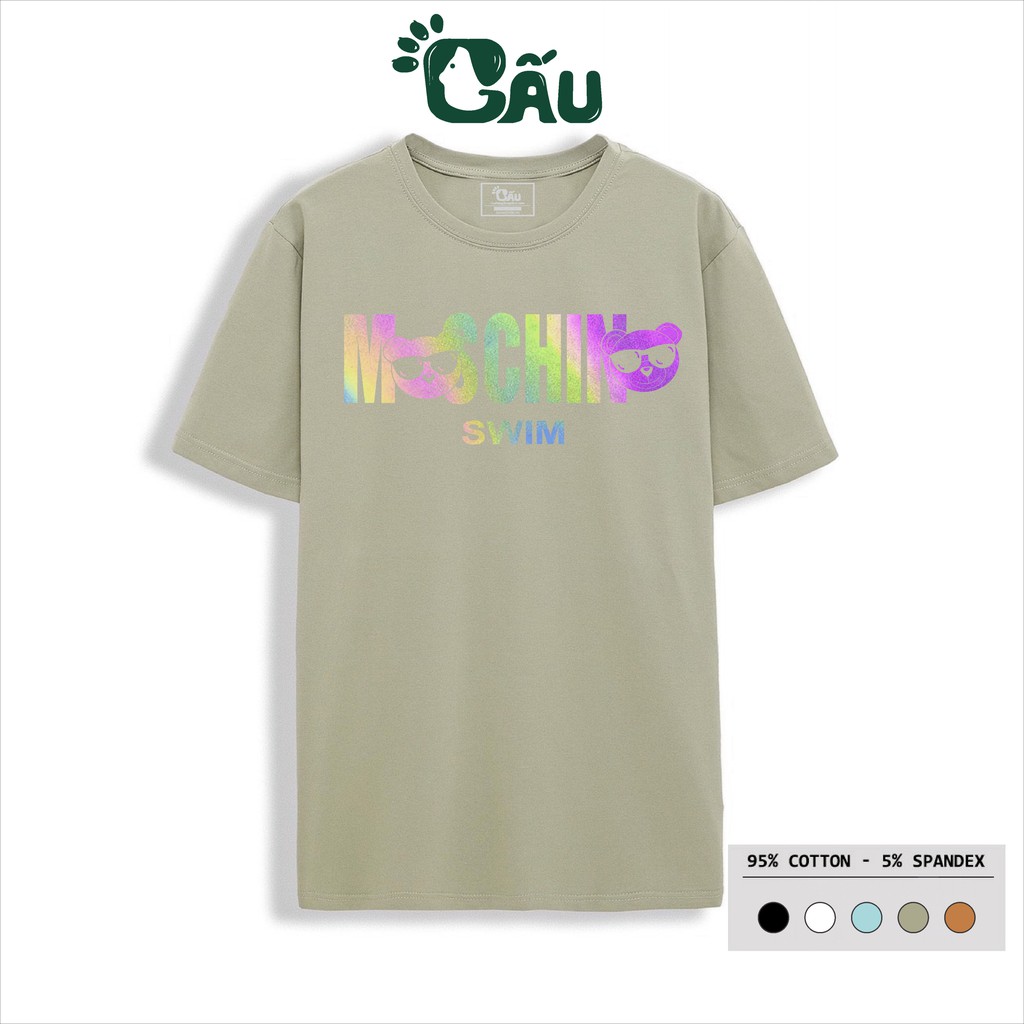 Áo Thun Nam GẤU 194 Moschino cổ tròn tay ngắn vải coton co dãn, dày dặn, form regular fit | BigBuy360 - bigbuy360.vn