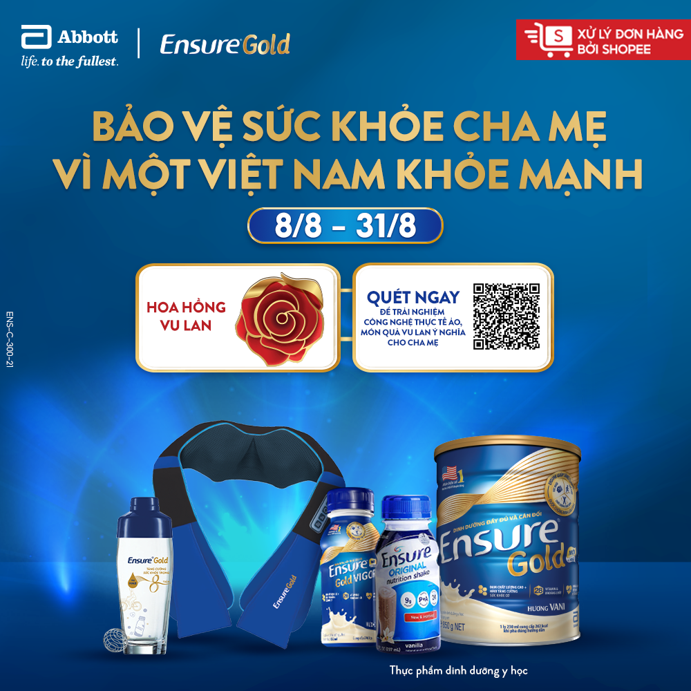 Bộ 02 lon Ensure Gold Abbott (HMB) 850g/lon và 02 chai Ensure Gold Vigor Abbott 237ml/chai | BigBuy360 - bigbuy360.vn