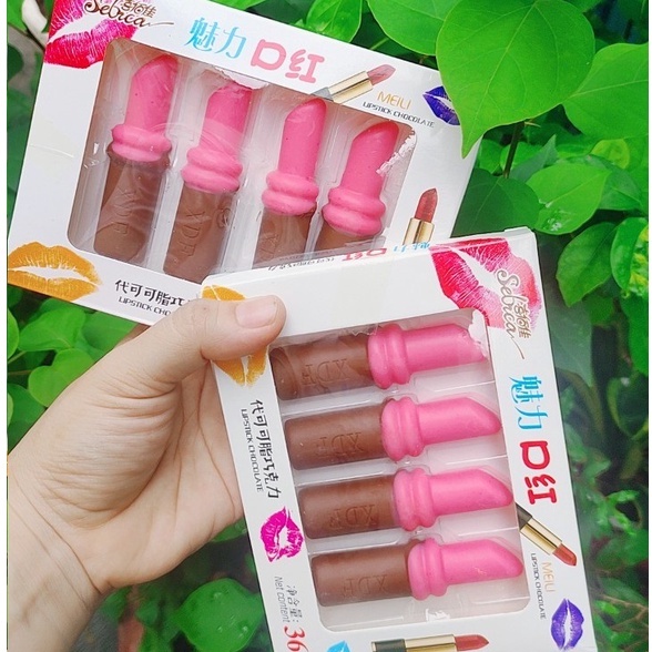 KẸO SOCOLA HÌNH THỎI SON -SOCOLA DÀNH CHO TRẺ EM