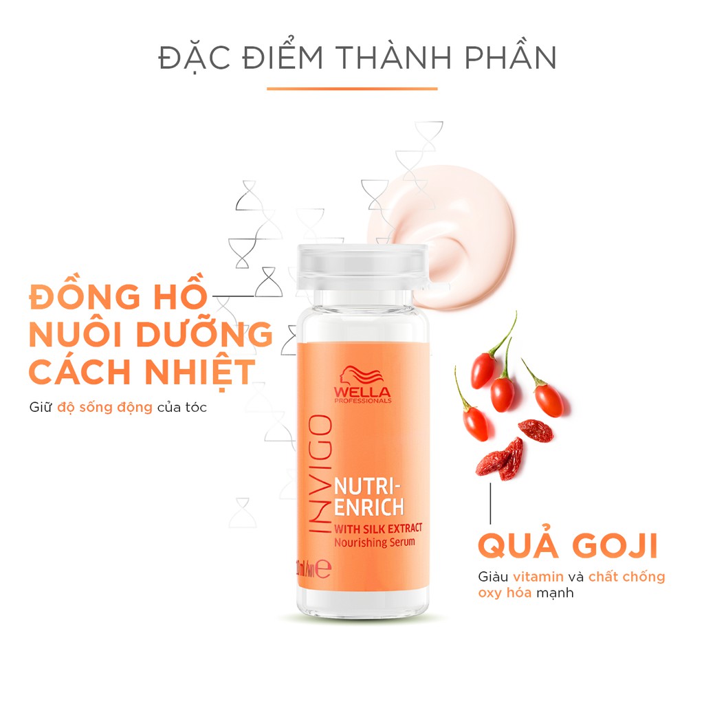 Serum Wella Invigo Tăng Cường Dưỡng Chất, Phục Hồi Tóc Khô Xơ Nutri Enrich Nourishing Serum 8x10ml