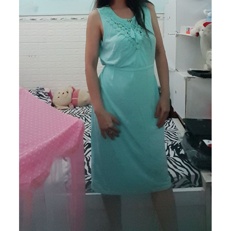 Thanh lý đầm thun xanh dưới 50kg