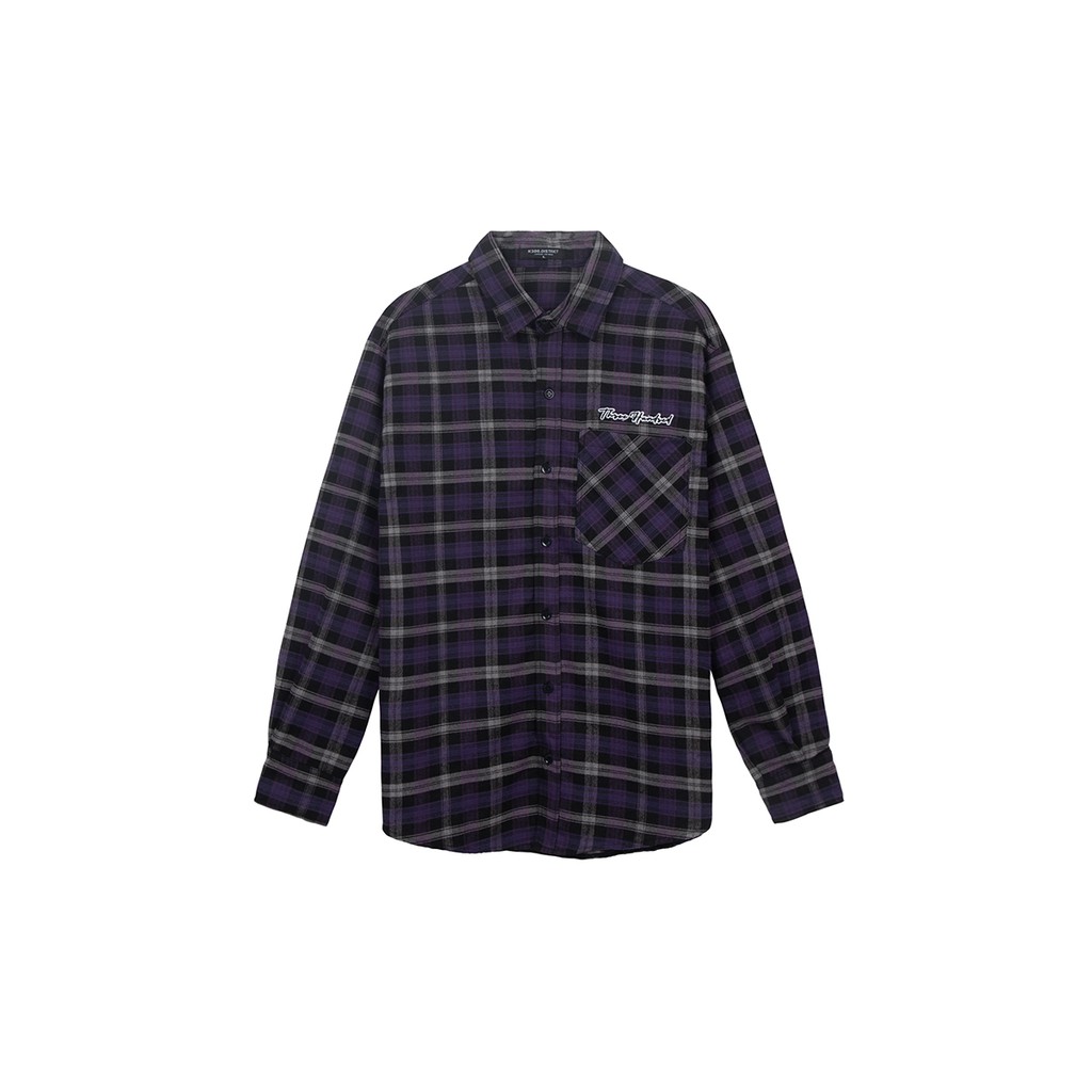 Áo Sơ Mi Flannel Three Hundred Màu Tím | BigBuy360 - bigbuy360.vn