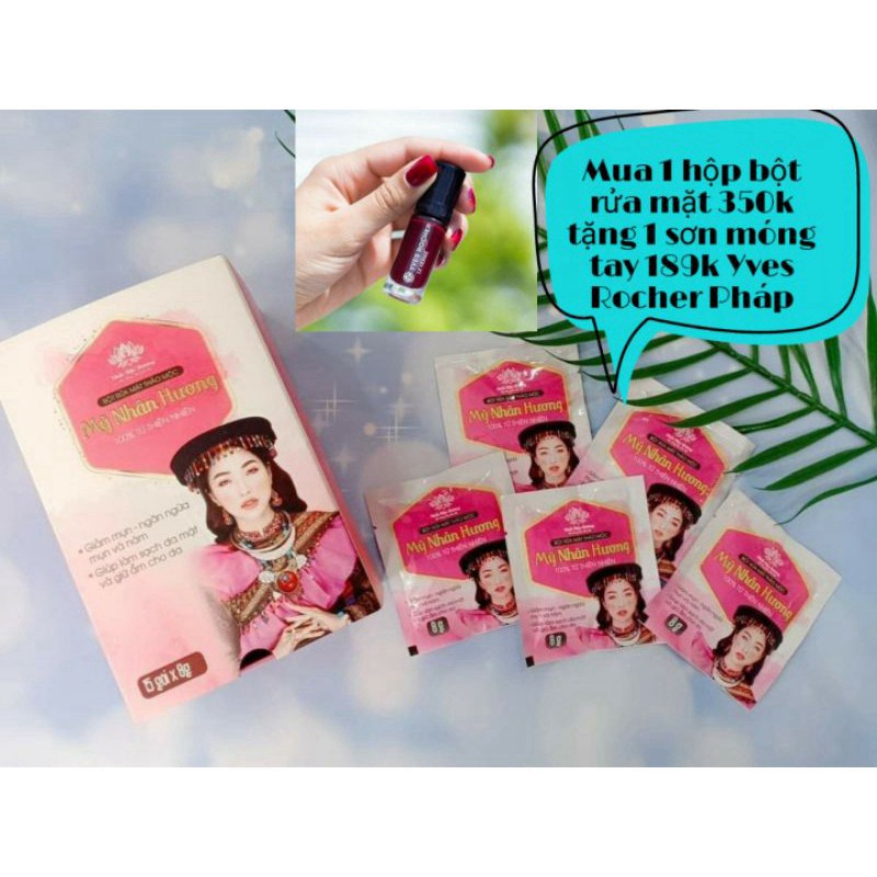 Bột rửa mặt-Bách y sâm tặng sơn móng tay yves rocher