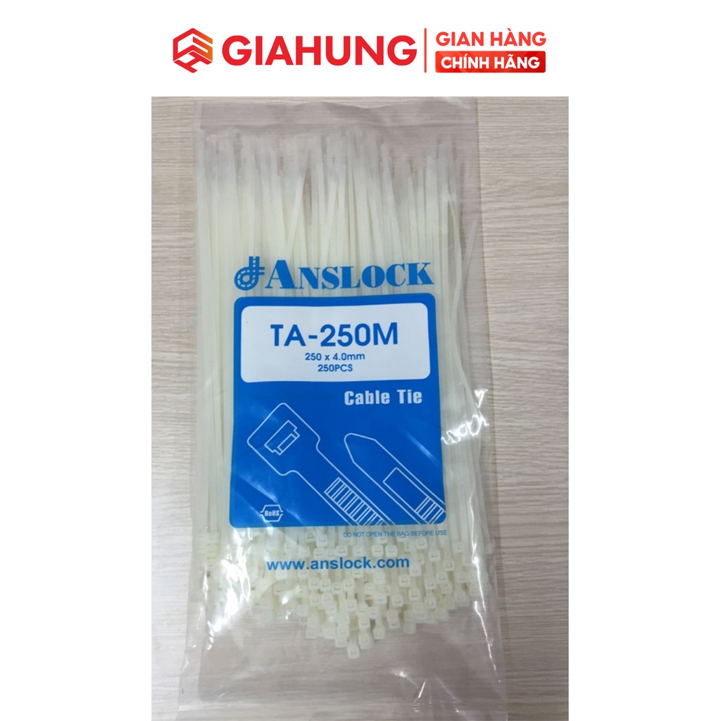 Túi 250 dây thít nhựa, dây rút, lạt đóng gói cố định hàng hóa loại 25cm  - GIAHUNGPRO
